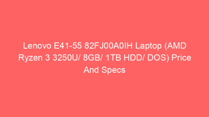 Lenovo E41-55 82FJ00A0IH Laptop (AMD Ryzen 3 3250U/ 8GB/ 1TB HDD/ DOS) Price And Specs